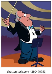 Symphony / A conductor leads an orchestra