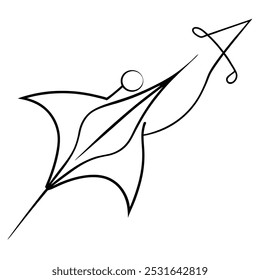 symphony in flight silhouette vector line art illustrator