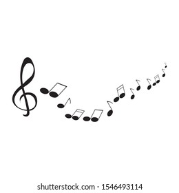 symphony note art logo illustration