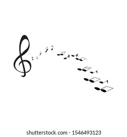 symphony note art logo illustration