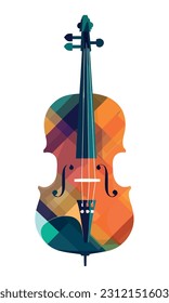 Symphony orchestra classical violin icon isolated