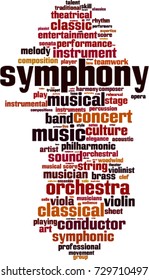 Symphony word cloud concept. Vector illustration