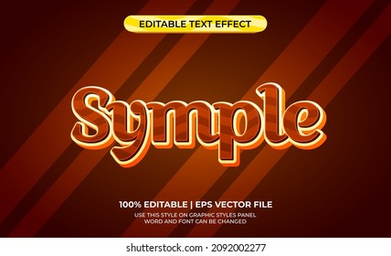 Symple 3d text effect with vintage theme. typography template for vintage event.