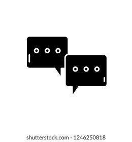 Symposium black icon, vector sign on isolated background. Symposium concept symbol, illustration 