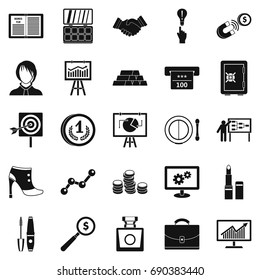 Symposium icons set. Simple set of 25 symposium vector icons for web isolated on white background