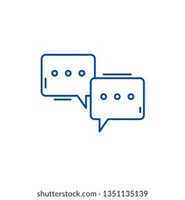 Symposium line icon concept. Symposium flat  vector symbol, sign, outline illustration.