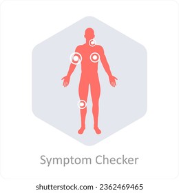 Symptom Checker and checker icon concept