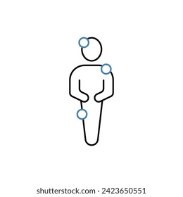 symptom concept line icon. Simple element illustration. symptom concept outline symbol design.