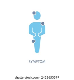 icono de línea de concepto de síntoma. Ilustración de elemento simple. diseño de símbolos de contorno de concepto de síntoma.
