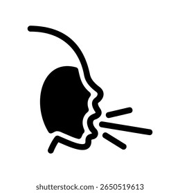 Sintoma de doença, representando transmissão de germes pelo ar