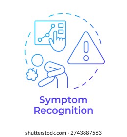 Symptom recognition blue gradient