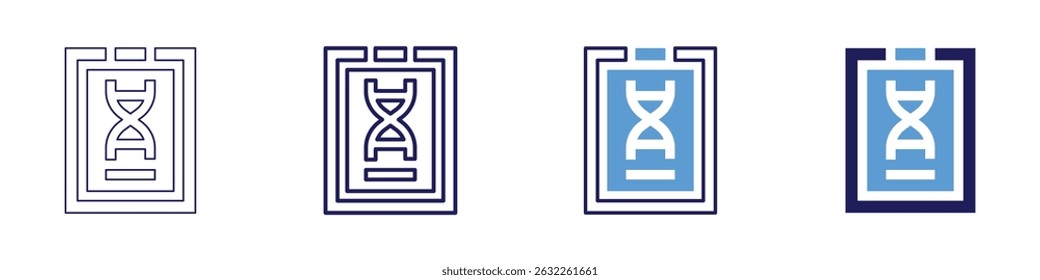 Symptom tracker icon in 4 different styles. Thin Line, Line, Bold Line, Duotone. Duotone style. Editable stroke.