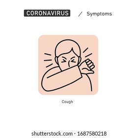 Symptoms of Coronavirus COVID-19. Vector line icon illustrations set. Safety, health, remedies and prevention of viral diseases. Isolation. Vector