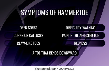 Symptoms Of Hammertoe. Vector Illustration For Medical Journal Or Brochure.