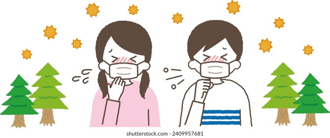 Symptoms of hay fever or cold. Symptoms of unwellness such as cough and runny nose.