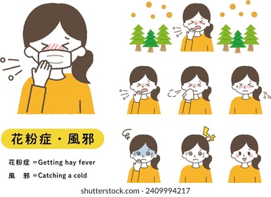 Symptoms of hay fever or cold. Symptoms of unwellness such as cough and runny nose.