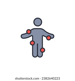 icono de los síntomas. vector.Curso editable.Signo de estilo lineal para uso de diseño web,logotipo.Ilustración de símbolo.