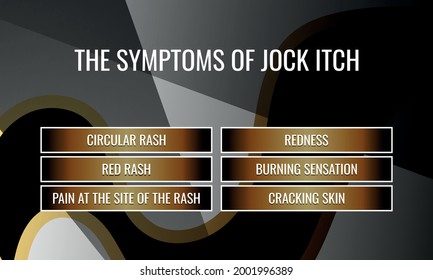 The Symptoms Of Jock Itch. Vector Illustration For Medical Journal Or Brochure.