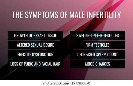 Symptoms Male Infertility Vector Illustration Medical Stock Vector ...