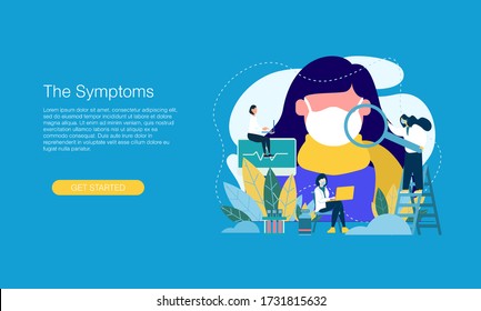 the symptoms research vector illustration concept template background can be use for presentation web banner UI UX landing page