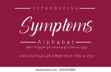 Symptoms Signature Font Calligraphy Logotype Script Font Type Font lettering handwritten