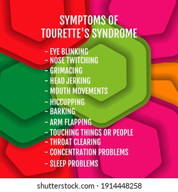 Symptoms Tourettes Syndrome Vector Illustration Medical Stock Vector ...