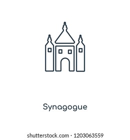 Synagogue concept line icon. Linear Synagogue concept outline symbol design. This simple element illustration can be used for web and mobile UI/UX.