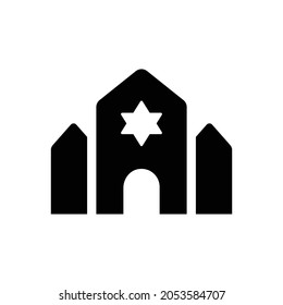 synagogue Icon. Flat style design isolated on white background. Vector illustration