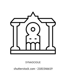 synagogue icon. Linear style sign isolated on white background. Vector illustration