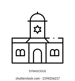 synagogue icon. Linear style sign isolated on white background. Vector illustration