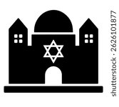 synagogue icon on white background vector
Vector building icon