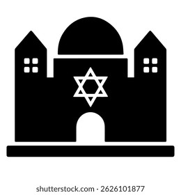 synagogue icon on white background vector
Vector building icon