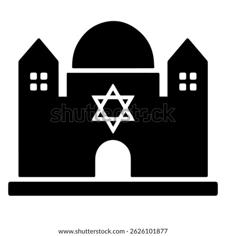 synagogue icon on white background vector
Vector building icon