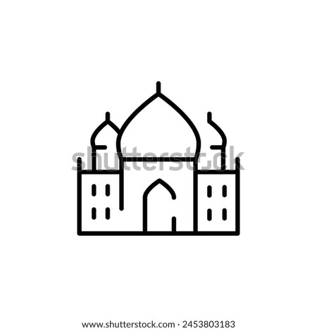Synagogue icon representing a place of Jewish worship and communal gathering. Ideal for use in religious, cultural, and community contexts. Vector illustration