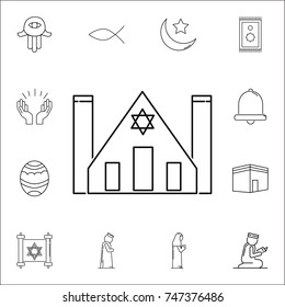 Synagogue icon. Set of religion icons. Web Icons Premium quality graphic design. Signs, outline symbols collection, simple icons for websites, web design, mobile app on white background