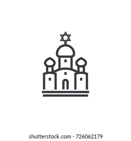 synagogue line icon on white