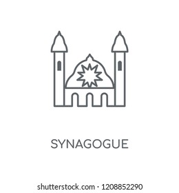 Synagogue linear icon. Synagogue concept stroke symbol design. Thin graphic elements vector illustration, outline pattern on a white background, eps 10.