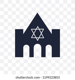 Synagogue transparent icon. Synagogue symbol design from Religion collection. Simple element vector illustration on transparent background.
