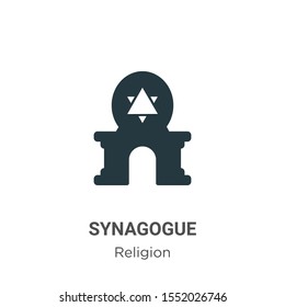 Synagogue vector icon on white background. Flat vector synagogue icon symbol sign from modern religion collection for mobile concept and web apps design.