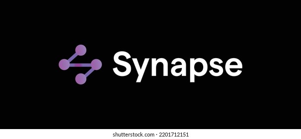 Synapse Cryptocurrency SYN Token, Cryptocurrency Logo On Isolated Background With Text.