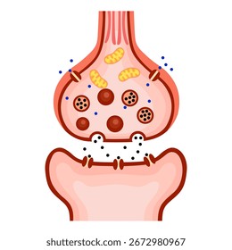 Ilustración vectorial de sinapsis dibujada a mano 
