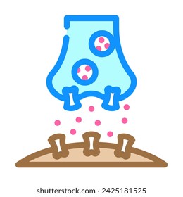 synaptic transmission neuroscience neurology color icon vector. synaptic transmission neuroscience neurology sign. isolated symbol illustration