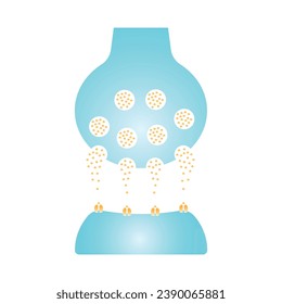 Synaptic Transmission Scientific Design. Vector Illustration.