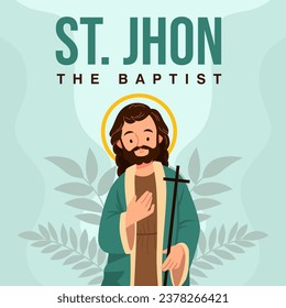 Synaxis of St. Jhon the Baptist illustration vector background. Vector eps 10