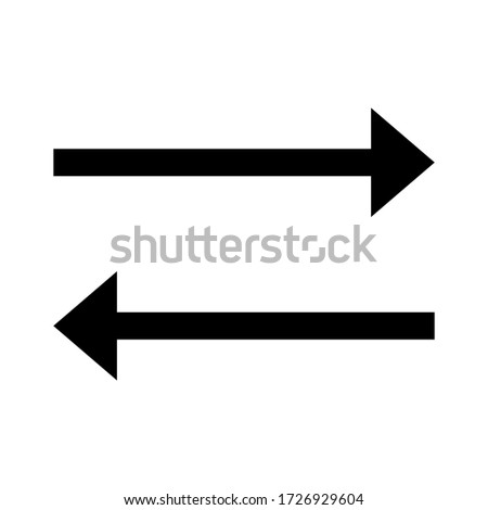 Sync alt icon. Sync symbol flat design isolated on white background.