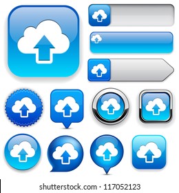 Sync blue design elements for website or app. Vector eps10.