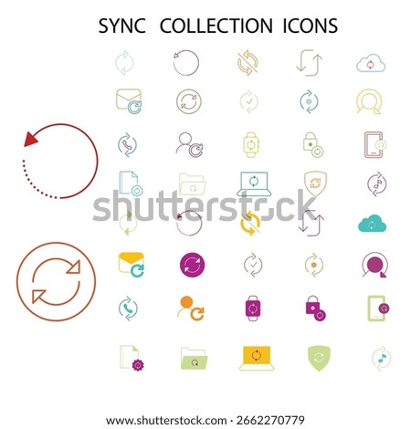 Sync collection icons in outline and fill