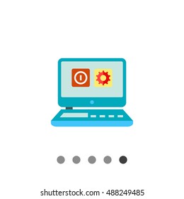 Sync Concept Icon with Laptop