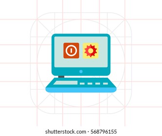 Sync Concept Icon with Laptop