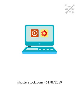 Sync Concept Icon with Laptop